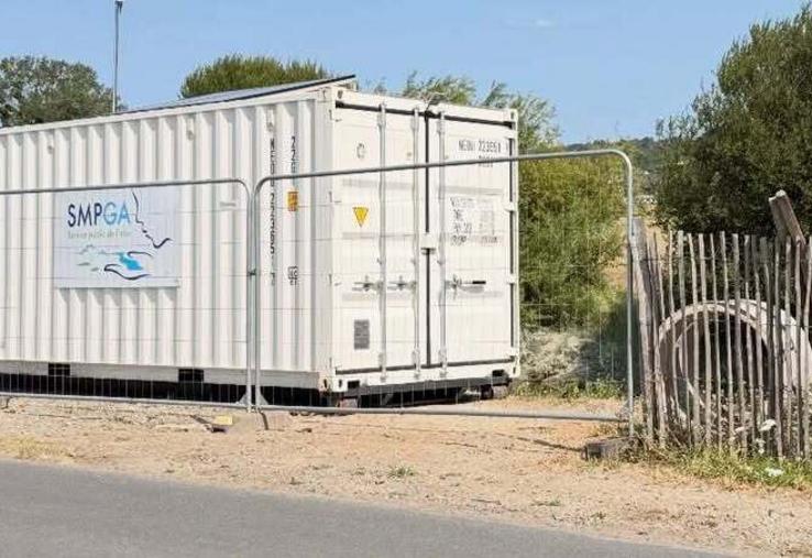 A Marcey-les-Grèves, une prise d'eau a été installée en cas de besoin, afin de sécuriser l'approvisionnement en eau potable du sud-Manche.